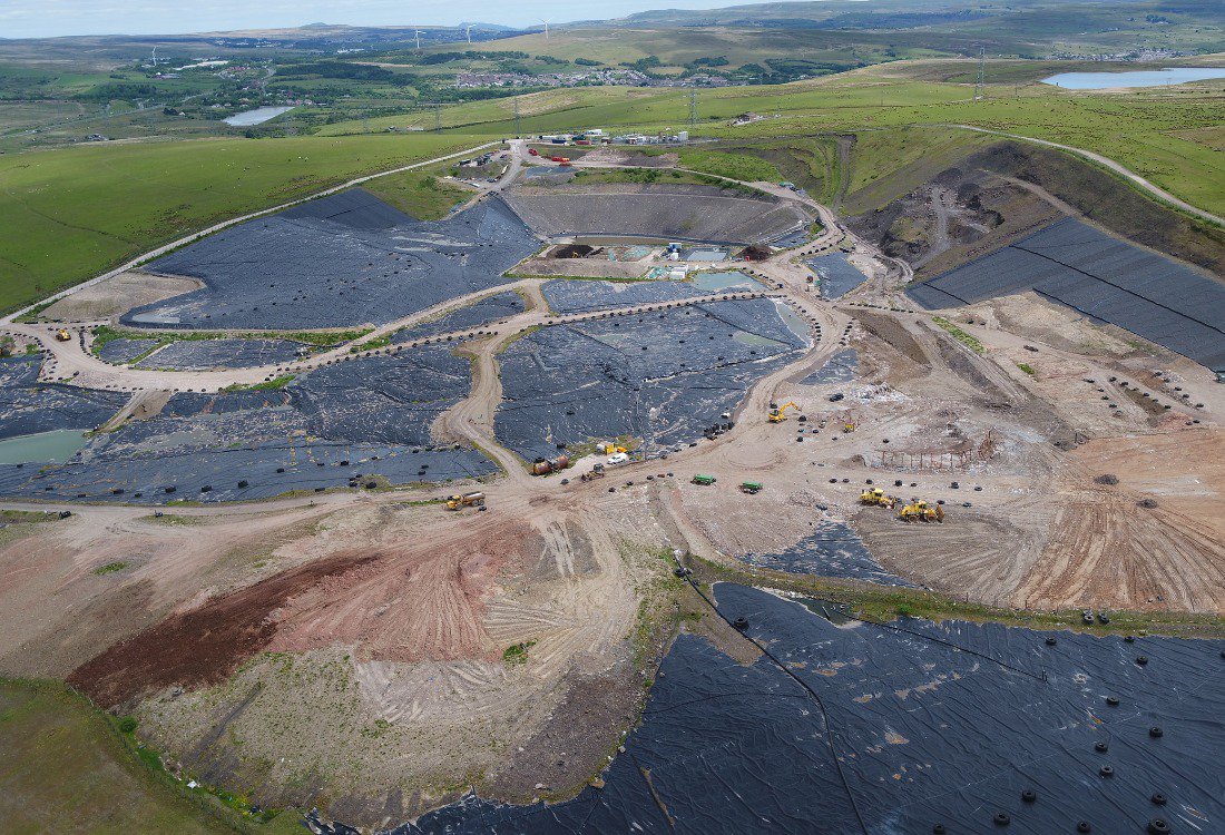 An picture of a site taken from a drone during a topographical survey
